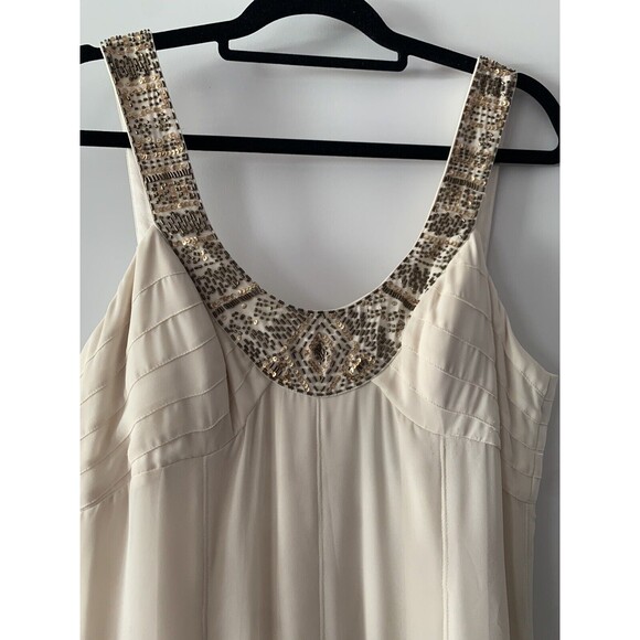 Amanda Wakeley Women Dress 16 Beige  Goddess Dress Wrap Shaw Wedding Elements - Picture 2 of 10